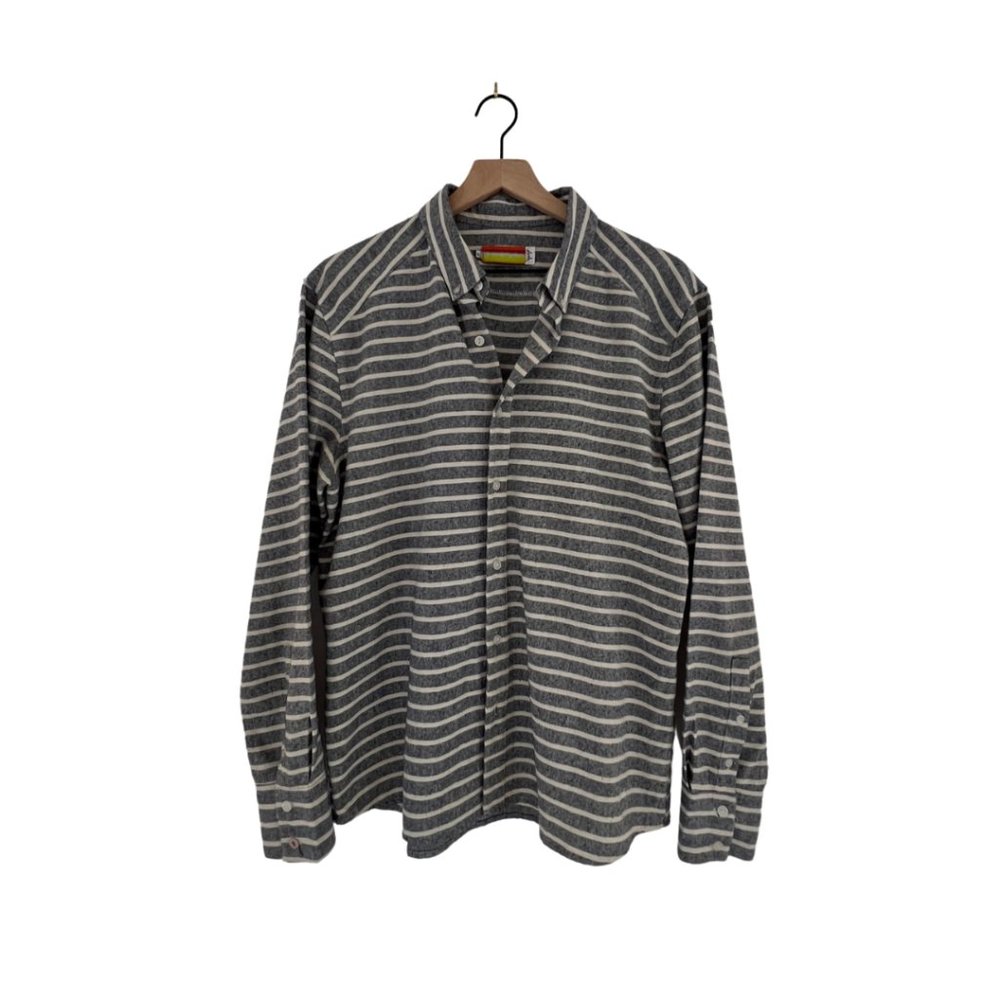 slvdr: Blue and white stripe shirt